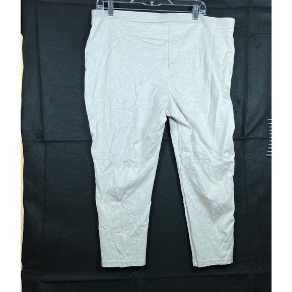 Chicos Womens Pants Cream Pull On High Rise Crop Ankle Stretch 3 (XL) - Picture 9 of 11